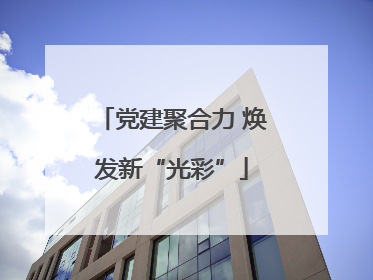 党建聚合力 焕发新“光彩”