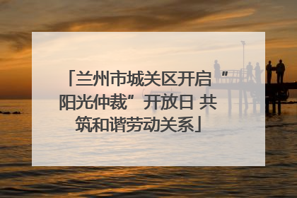 兰州市城关区开启“阳光仲裁”开放日 共筑和谐劳动关系