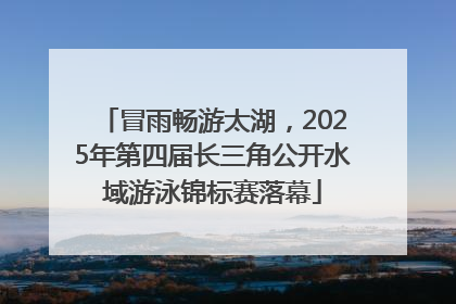 冒雨畅游太湖，2025年第四届长三角公开水域游泳锦标赛落幕