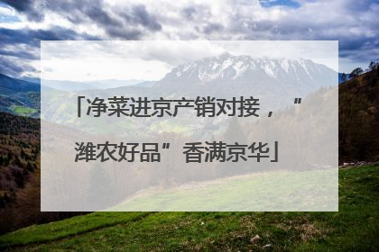 净菜进京产销对接，“潍农好品”香满京华