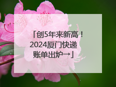 创5年来新高！2024厦门快递账单出炉→