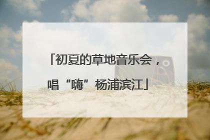初夏的草地音乐会，唱“嗨”杨浦滨江