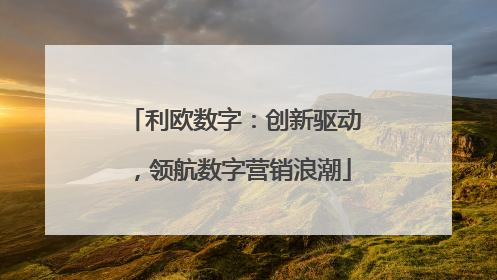 利欧数字：创新驱动，领航数字营销浪潮