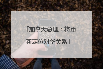 加拿大总理：将重新定位对华关系