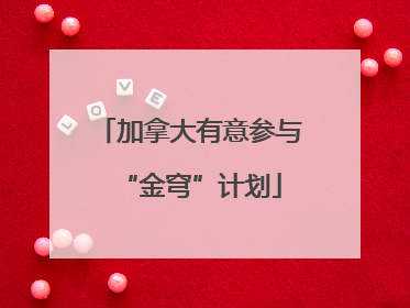 加拿大有意参与“金穹”计划