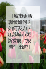 城市更新现状如何？如何发力？江苏城市更新发展“报告”出炉