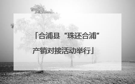 合浦县“珠还合浦”产销对接活动举行