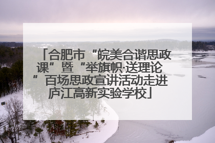 合肥市“皖美合谐思政课”暨“举旗帜·送理论”百场思政宣讲活动走进庐江高新实验学校
