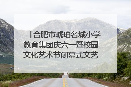 合肥市琥珀名城小学教育集团庆六一暨校园文化艺术节闭幕式文艺汇演圆满举行