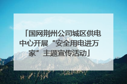 国网荆州公司城区供电中心开展“安全用电进万家”主题宣传活动