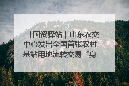 国资驿站｜山东农交中心发出全国首张农村基站用地流转交易“身份证”；“湾区跨境绿运通”上线
