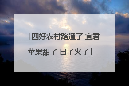 四好农村路通了 宜君苹果甜了 日子火了