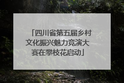 四川省第五届乡村文化振兴魅力竞演大赛在攀枝花启动