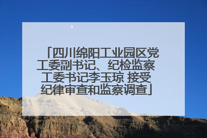 四川绵阳工业园区党工委副书记、纪检监察工委书记李玉琼 接受纪律审查和监察调查
