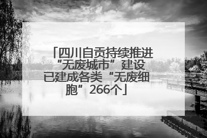 四川自贡持续推进“无废城市”建设 已建成各类“无废细胞”266个