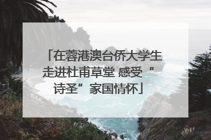在蓉港澳台侨大学生走进杜甫草堂 感受“诗圣”家国情怀