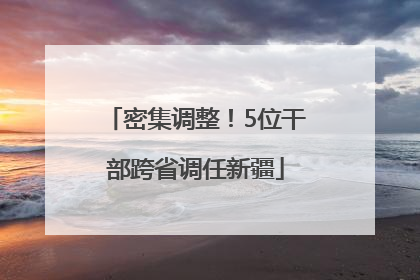 密集调整！5位干部跨省调任新疆
