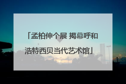 孟柏伸个展 揭幕呼和浩特西贝当代艺术馆