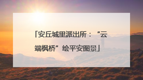 安丘城里派出所：“云端枫桥”绘平安图景