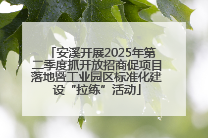 安溪开展2025年第二季度抓开放招商促项目落地暨工业园区标准化建设“拉练”活动