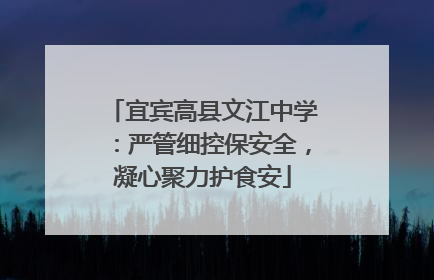 宜宾高县文江中学：严管细控保安全，凝心聚力护食安