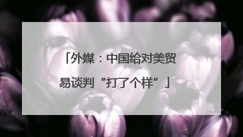 外媒：中国给对美贸易谈判“打了个样”
