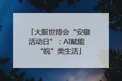 大阪世博会“安徽活动日”：AI赋能“皖”美生活