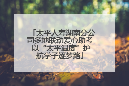 太平人寿湖南分公司多地联动爱心助考 以“太平温度”护航学子逐梦路