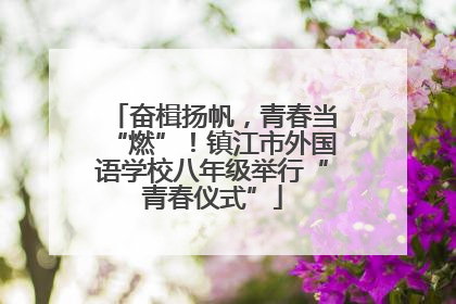 奋楫扬帆，青春当“燃”！镇江市外国语学校八年级举行“青春仪式”