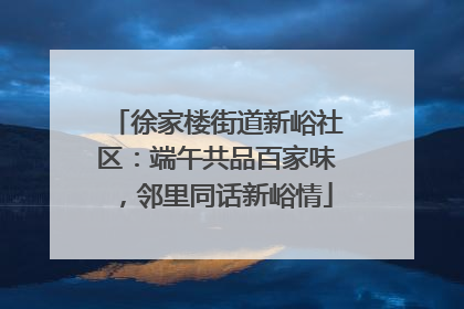 徐家楼街道新峪社区：端午共品百家味，邻里同话新峪情
