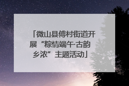 微山县傅村街道开展“粽情端午·古韵乡浓”主题活动