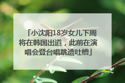 小沈阳18岁女儿下周将在韩国出道，此前在演唱会登台唱跳遭吐槽