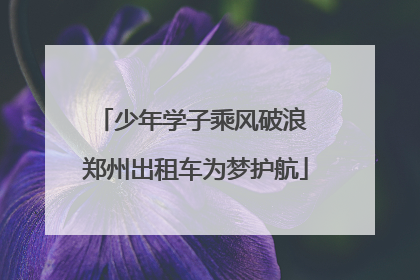 少年学子乘风破浪 郑州出租车为梦护航