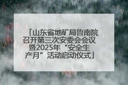 山东省地矿局鲁南院召开第三次安委会会议暨2025年“安全生产月”活动启动仪式