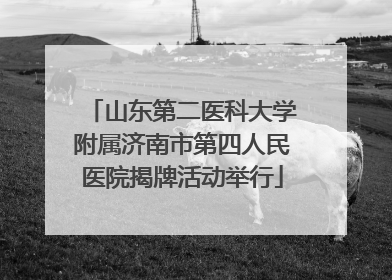 山东第二医科大学附属济南市第四人民医院揭牌活动举行