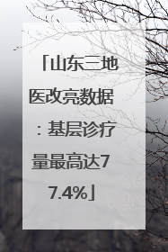 山东三地医改亮数据：基层诊疗量最高达77.4%