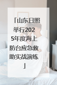 山东日照举行2025年度海上防台应急救助实战演练