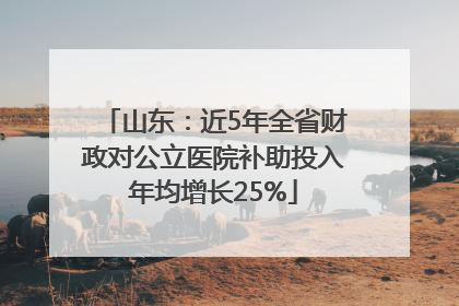 山东：近5年全省财政对公立医院补助投入年均增长25%