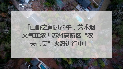 山野之间过端午，艺术烟火气正浓！苏州高新区“农夫市集”火热进行中