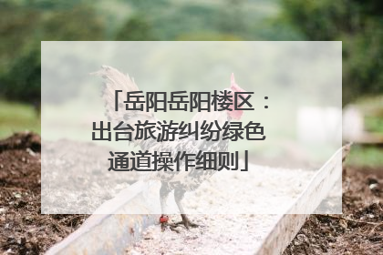 岳阳岳阳楼区：出台旅游纠纷绿色通道操作细则