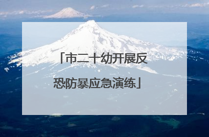 市二十幼开展反恐防暴应急演练