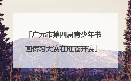 广元市第四届青少年书画传习大赛在旺苍开赛
