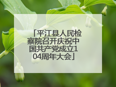 平江县人民检察院召开庆祝中国共产党成立104周年大会