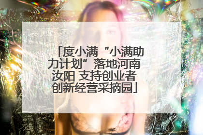 度小满“小满助力计划”落地河南汝阳 支持创业者创新经营采摘园