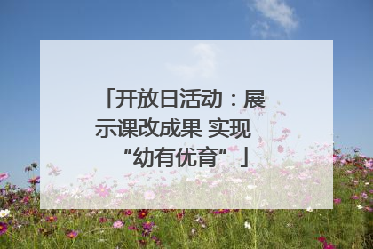 开放日活动：展示课改成果 实现“幼有优育”