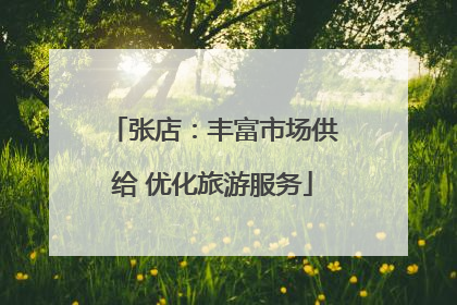 张店：丰富市场供给 优化旅游服务