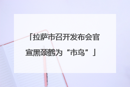 拉萨市召开发布会官宣黑颈鹤为“市鸟”