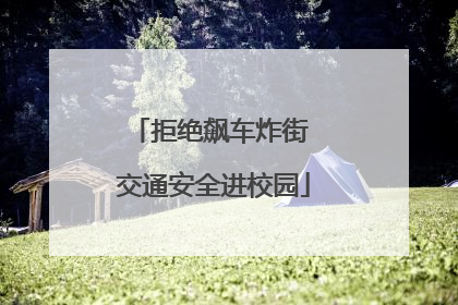 拒绝飙车炸街 交通安全进校园