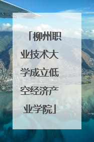 柳州职业技术大学成立低空经济产业学院
