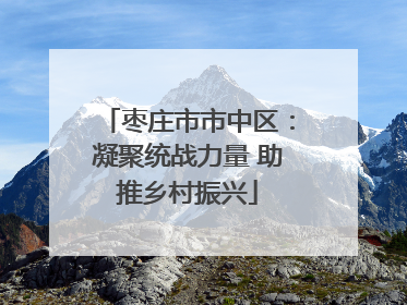 枣庄市市中区：凝聚统战力量 助推乡村振兴
